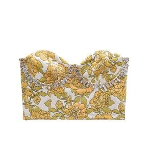 Zara - Jewel Jacquard Corset Floral